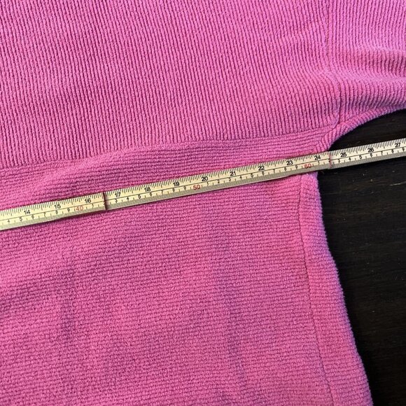 Free People Pink Oversized Pullover Ribbed Mock Neck Bat Wing Sweater Top Size S - Picture 3 of 6